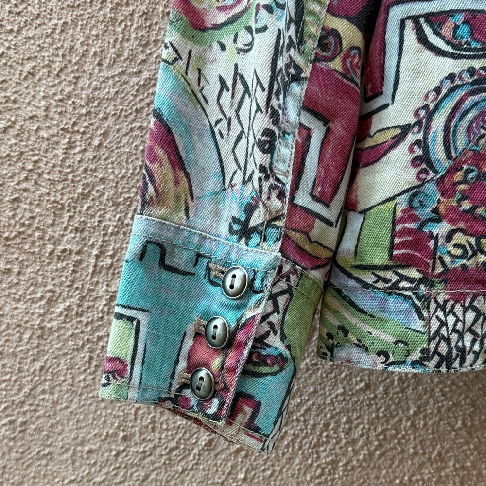 Colorful Patterned Women's Jacket - image 9